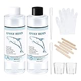 YUMCUTE Epoxidharz mit Härter - 472ml/16oz Glasklar Epoxidharz für Guss und Beschichtung - 1: 1 Verhältnis set für Guss und Beschichtung für Tischplatten, Schmuckherstellung, DIY