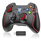 PS3 Controller, EasySMX 2.4G wireless Gamepad, gaming Joystick für PS3/ PC (Windows XP/ 7/8/ 8.1/ 10/11)/ Steam, Android TV Box