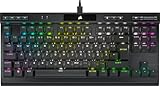 Corsair K70 RGB TKL CHAMPION SERIES Mechanische Tenkeyless-Gaming-Tastatur (CHERRY MX SPEED-Tastenschalter: Schnell und Hochpräzise, PBT-Double-Shot-Tastenkappen) QWERTZ, Schw