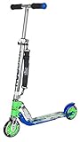 HUDORA Big Wheel Scooter 125 mm, Kinder Scooter - Kinder Roller, blau/grün, 14753 [Exklusiv bei Amazon]