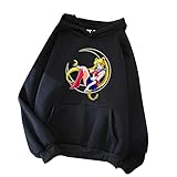 letsgotiger Sailor Moon Anime Printed Hoodie Frauen Kawaii Casual Langarm Pullover Sw