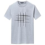 T-Shirt Herren Sommer Klassisch Mode Rundhals Regular Fit Herren Freizeithemden Modern Kreative Einfachheit Druck Herren Kurzarm Täglich Casual All-Match S