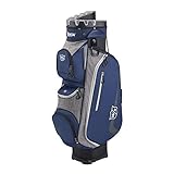 Wilson Staff Golftasche, I LOCK III Cart Bag, Trolleytasche, Für bis zu 9 Eisen, Blau/Grau, 3,2 kg, WGB4330N
