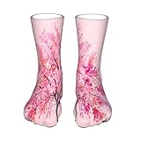 Sweet Day Paar rosa Baum Blumen flauschige Socken für Frauen und Mädchen, warme weiche Fuzzy Home Slipper Bett Damen Socken für W