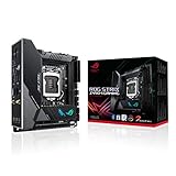 ASUS ROG Strix Z490-I Gaming Mainboard Sockel 1200 (mini-ITX, Intel Z490, DDR4 4800, WiFi6, USB 3.2 Gen 2, HDMI 1.4, AI Overclocking, 2x PCIe M.2- Steckplätze, Aura Sync)