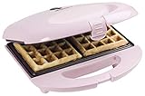 Bestron Brüsseler Waffeleisen im Retro Design, Waffelmaker für 2 belgische Waffeln, mit Antihaftbeschichtung & Backampel, 700 W, Farbe: R