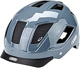ABUS Stadthelm Hyban 2.0 - Robuster Fahrradhelm für den Alltag mit Rücklicht, ABS-Hartschale, guter Passform - für Damen und Herren - Hellblau, Größe XL