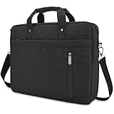 DOB SECHS Laptoptasche 15 Zoll - 15,6 Zoll Aktentaschen Notebooktasche Schulter Tasche für Uni Arbeit Business (Schwarz)