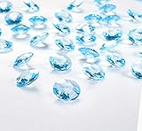 ABSOFINE Deko Diamanten 12mm Blau Acryl Kristall Diamantkristalle Dekosteine Streudeko Tischdeko Diamanten Hochzeit Dek