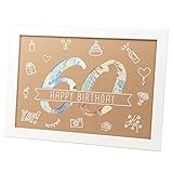 Geldgeschenk 60. Geburtstag - für Männer und Frauen - Geschenk Jubiläum + Bilderrahmen - 60 J