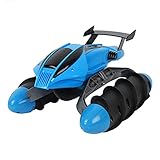 HSCW Elektrisches Motorboot RC Hovercraft Fernbedienung Amphibien Outdoor 2,4 GHz Land Wasser Boot Wasserdicht Yacht Drifter Stunt Auto Kinderspielzeug Mädchen Junge Cooles Sommergeschenk