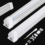 Allesin LED Leuchtstoffröhre 150cm komplett Set T8 LED Röhre mit Fassung, Kaltweiß 6000K 24W 2000lm, LED Lichtleiste, Unterbauleuchte, Röhrenlampe, Schrankleuchte, Milchige Abdeckung