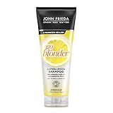 John Frieda Sheer Blonde Go Blonder Shampoo - 2er Pack (2 x 250 ml) - aufhellend - mit Citrus und Kamille - hellt stufenweise auf - auch für farbbehandeltes H