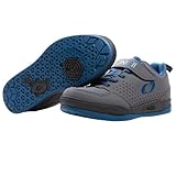 O'NEAL | Mountainbike-Schuhe | MTB Downhill Freeride | Vegan | SPD-Pedalplatten-kompatible Sohle, haltbares und leichtes PU, Belüftungsöffnungen | Flow SPD V.22 Shoe | Erwachsene | Grau Blau | 38