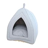JuneJour Katzenhöhle Katzenbett mit Super Weichem Flauschigem Innerkissen Abwaschbar Katzenzelt Katzenkorb zum Schlafen für Katze H
