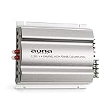 auna C300.4 Auto Verstärker 4-Kanal Auto-Endstufe Car Amplifier (4 x 100 Watt RMS, regelbarer 2-Band-Equalizer, 20 Hz-20 kHz Frequenzbereich) grausilb