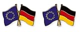 Yantec Freundschaftspin 2er Pack Europa Deutschland Pin Anstecknadel Doppelflaggenp