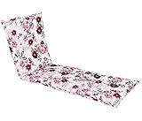 Dehner Liegenauflage Solin, ca. 190 x 60 x 6 cm, Polyester/Polyurethan, pink/weiß