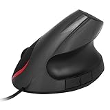 KSTE 3200DPI USB Vertikale Wired Mouse ergonomisches Design Wrist Rest Gaming-Mäuse for PC Laptop Schw