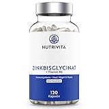 Zink 15 mg | 120 Kapseln | Zink Bisglycinat Hochdosiert mit Vitamin B6 | Vegan | Hergestellt in Frankreich | N