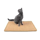 NMLC Kratzmatte Katze,Natürliche Sisalmatte,strapazierfähiges Katzen Kratzmatt, geriebener Krallenteppich, schützt Sofamöbel,30 * 40
