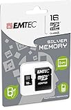 EMTEC Speicherkarte 16 GB für Wiko Rainbow Jam 4G – Micro SD Klasse 4 + SD-Adap