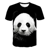 Sunofbeach Unisex 3D T-Shirt Lustige Druck Beiläufige Kurzarm T-Shirts Tee Tops, Lustig Panda, XXXXL