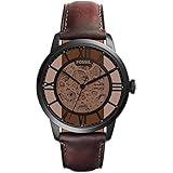 Fossil Herren Analog Automatik Uhr mit Leder Armband ME3098