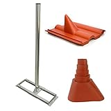 PremiumX Profi X100-48 SAT Dachsparrenhalter 100 cm Mast 48 mm Stahl feuerverzinkt Sparren-Halterung für Satelliten-Antenne Satellitenschüssel mit Frankfurter Dachabdeckung M
