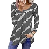 WAEKQIANG Damen Tops Mode Damen Gestreift Langarm LäSsige Lose Top