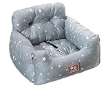 Haustier-Schlafhütte Katzenhütte Hundesofa Autositz tragbar kleine und mittelgroße Hunde tragbar Mode Streifen Hundesofa Schlafsofa Stühle Auto für Zuhause (Stern)