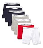 Tommy Hilfiger Herren Unterwäsche Multipack Cotton Classics Boxershorts, Grau Heather/Marineblau/Weiß/Rot (7 Stück), S