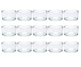 hocz Teelichtgläser Windlicht Set | 8/12/24 teilig | Typ 025 | Rund Hochwertiges Glas | Glasdose Glasgefäß Tischdeko Teelichtgläser Hochzeitsdeko (8 Stück)