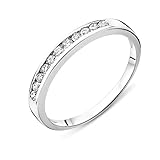 Miore Ring Damen Weißgold Diamant Hochzeitsband 14KT (585) mit Diamant Brillanten 0.20