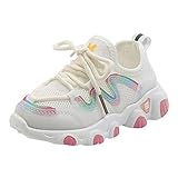 Kinderschuhe Mädchen Mesh Atmungsaktive Schnürschuhe Sport Schuhe Turnschuhe Rutschfest Draussen Weiche Atmungsaktiv L