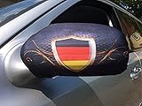 Spiegelflagge, Spiegelfahne Deutschland EM 2021 Fußball, für Auto PKW Rückspiegel Autospiegel Fahne Flagge Überzug