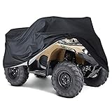 NEVERLAND XL Quad ATV Abdeckplane Fahrzeug Abdeckung Schutz Cover Winterfest Staub Regen UV-Schutz Schwarz 210 x 120 x 115