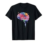 bunte Gehirnliebeswissenschaft Mensch Anatomie Gehirn T-S