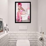 Kunstdrucke Inkjet Wandgemälde Toilette Sexy Frau Modernen Familie Dekoration Leinwand Malerei Rahmenlose Gemälde,Noframe,50x70