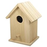 Rayher 62291000 Holz Vogelhaus Box, FSC zertifiziert, 12,5 x 10 x17 cm, zweiteilig, Vogelhaus zum Aufstellen, abnehmbares D