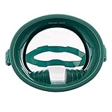 Heheja Erwachsene Taucherbrille 180° Panorama Anti-Fog Wasserdicht Verstellbar Tauchmasken für Schnorcheln Schwimmen (Metallisches Grün, Einheitsgröße)