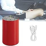 NFRMJMR USB Wiederaufladbare Aroma ätherisches Öl Vernebling Diffusor Kein Wärme, Auto Diffusor mit tragbarer ruhiger kühler Nebelbefeuchter für Wohnzimmer, Schlafzimmer, Auto, rot (Color : Red)
