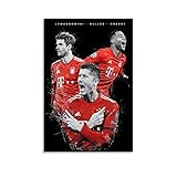 TOUKUI Lewandowski Gnabry Muller Leinwand Kunst Poster und Wandkunst Bilddruck Moderne Familienzimmer Dekor Poster 12x18inch(30x45cm)