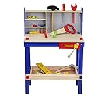 MALATEC Werkbank Set Holzwerkstatt Heimwerker Schrauben Schraubstock Alles aus Holz 6860