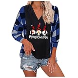 Zilosconcy Weihnachtspullover Damen mit Weihnachtsbaum-Print Lang Patchwork Weihnachtspulli Lustig Strickpullover Ugly Christmas Jumper Kapuzenpullover Christmas Hoodie Christmas Sw