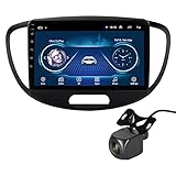 GLXQIJ Für Hyundai I10 2008-2012 Autoradio Android 10.0 Multimedia Video Player FM-Empfänger Mit GPS Navigation IPS Touchscreen Bluetooth/WiFi/SWC/Bluetooth/DSP, 4 Core Mit Rückfahrkamera,4+64G