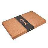 Schamottplatte 500 x 300 x 40 mm - rötliche Farbe - Lebensmittelecht - Schamottsteine - Schamotteplatte - Schamott - Feuerraum Auskleidung - Pizzastein - Backstein - Brotback
