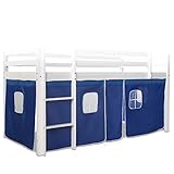 Homestyle4u 1518, Bettumrandung Bettvorhang für Hochbett, Vorhang Stoff Baumwolle, B