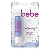 Bebe Lippenpflege, Zartgepflegt Lippenpflegestift Classic mit Vitamin E, für trockene Lippen, 4,9 g