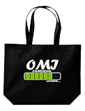 Shirtinstyle Stoffbeutel Jute, Omi Loading mit Ihrer Wunschjahreszahl, Logo, Spruch, Verwandtschaft, Mann, Frau, Ehe, Liebe, Motiv, Farbe Schw